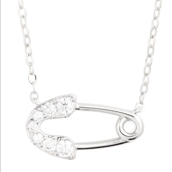 NWT Nadri Petite Safety Pin Necklace SOLD OUT - Picture 4 of 8